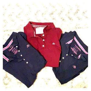 🌟THREE women’s Aeropostale short sleeve polos🌟
